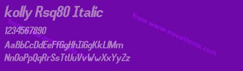 kolly Rsq80 ItalicPreview kolly Rsq80 ItalicPreview
