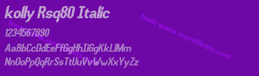 kolly Rsq80 ItalicPreview kolly Rsq80 ItalicPreview