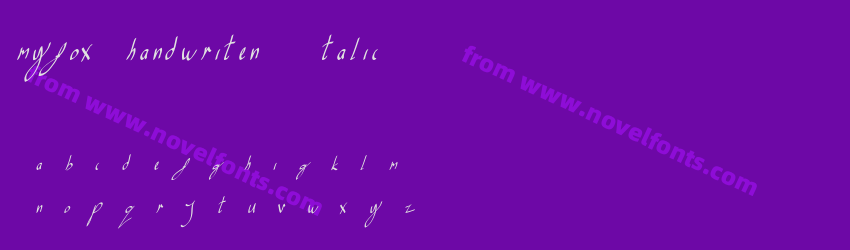 myfox handwriten ItalicPreview myfox handwriten ItalicPreview