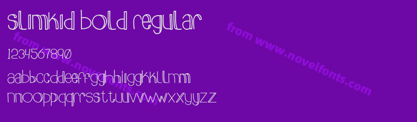 slimkid Bold RegularPreview slimkid Bold RegularPreview