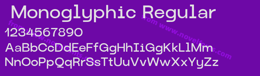 Monoglyphic RegularPreview Monoglyphic RegularPreview