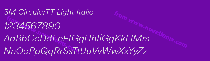 3M CircularTT Light ItalicPreview 3M CircularTT Light ItalicPreview