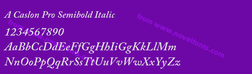 A Caslon Pro Semibold ItalicPreview A Caslon Pro Semibold ItalicPreview