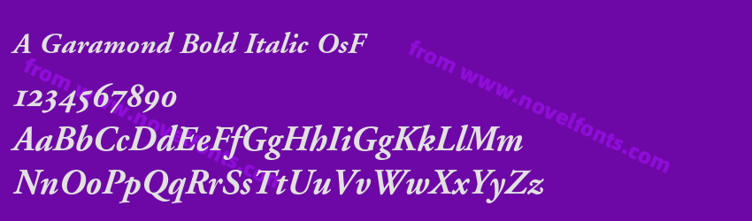 A Garamond Bold Italic OsFPreview A Garamond Bold Italic OsFPreview