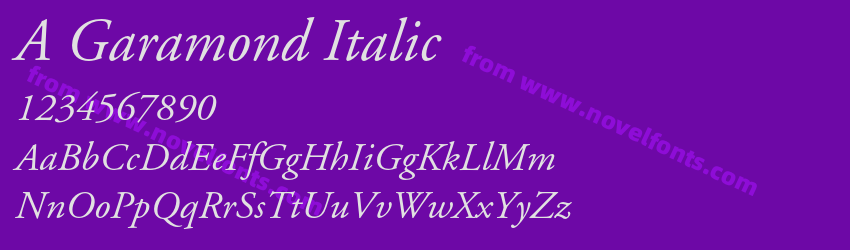 A Garamond ItalicPreview A Garamond ItalicPreview