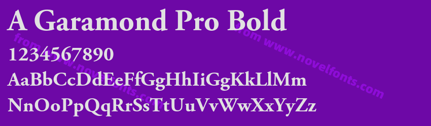 A Garamond Pro BoldPreview A Garamond Pro BoldPreview