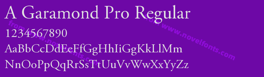 A Garamond Pro RegularPreview A Garamond Pro RegularPreview
