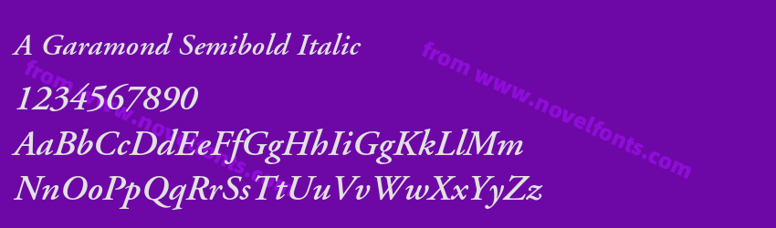 A Garamond Semibold ItalicPreview