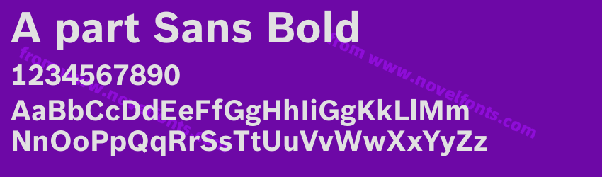 A part Sans BoldPreview A part Sans BoldPreview