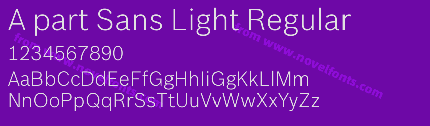 A part Sans Light RegularPreview A part Sans Light RegularPreview