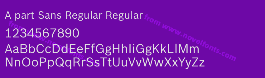 A part Sans Regular RegularPreview A part Sans Regular RegularPreview