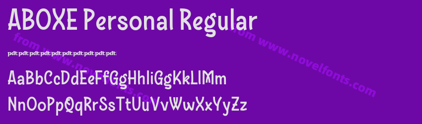 ABOXE Personal RegularPreview ABOXE Personal RegularPreview