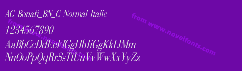 AG Bonati_BN_C Normal ItalicPreview AG Bonati_BN_C Normal ItalicPreview