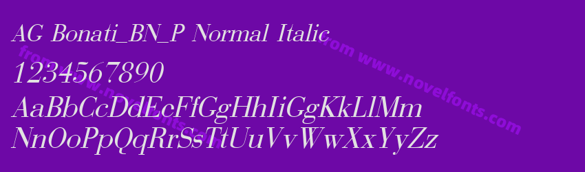 AG Bonati_BN_P Normal ItalicPreview AG Bonati_BN_P Normal ItalicPreview