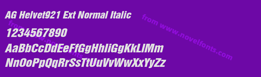 AG Helvet921 Ext Normal ItalicPreview AG Helvet921 Ext Normal ItalicPreview