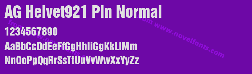 AG Helvet921 Pln NormalPreview AG Helvet921 Pln NormalPreview