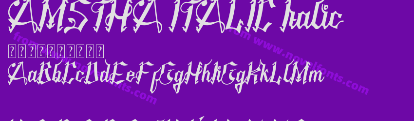 AMSTHA ITALIC ItalicPreview AMSTHA ITALIC ItalicPreview