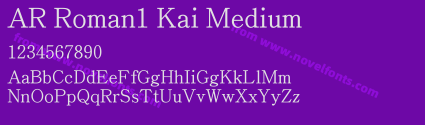 AR Roman1 Kai MediumPreview AR Roman1 Kai MediumPreview