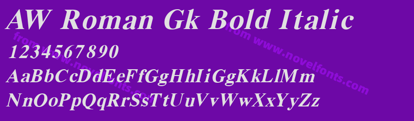 AW Roman Gk Bold ItalicPreview AW Roman Gk Bold ItalicPreview