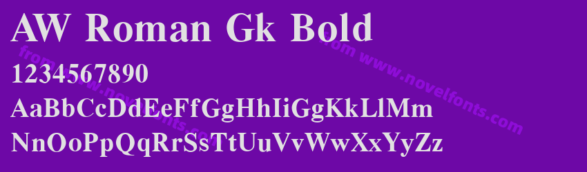 AW Roman Gk BoldPreview AW Roman Gk BoldPreview