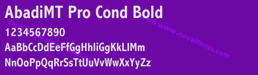 AbadiMT Pro Cond BoldPreview AbadiMT Pro Cond BoldPreview