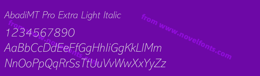 AbadiMT Pro Extra Light ItalicPreview AbadiMT Pro Extra Light ItalicPreview