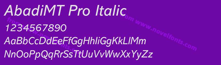 AbadiMT Pro ItalicPreview AbadiMT Pro ItalicPreview