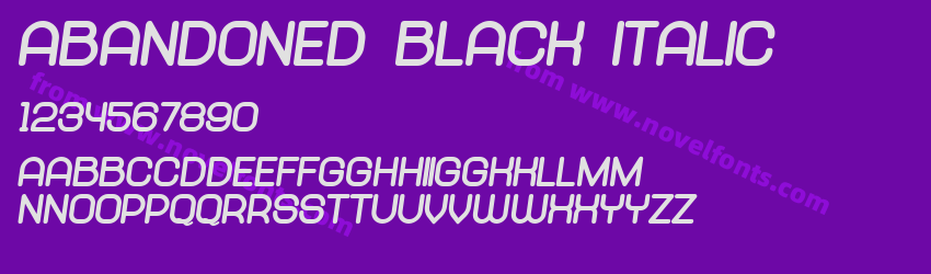 Abandoned Black ItalicPreview Abandoned Black ItalicPreview