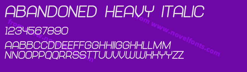 Abandoned Heavy ItalicPreview Abandoned Heavy ItalicPreview
