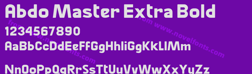 Abdo Master Extra BoldPreview Abdo Master Extra BoldPreview