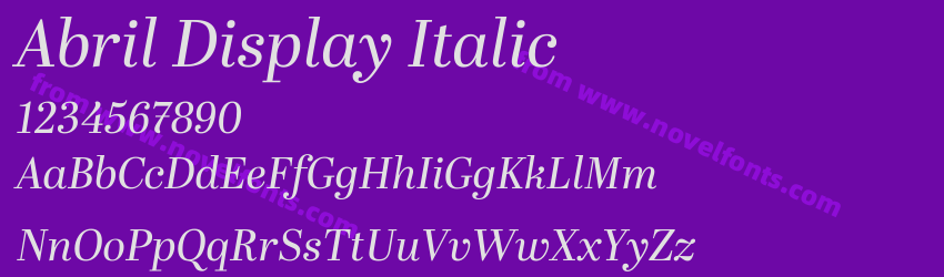 Abril Display ItalicPreview