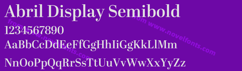 Abril Display SemiboldPreview Abril Display SemiboldPreview
