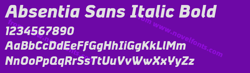 Absentia Sans Italic BoldPreview