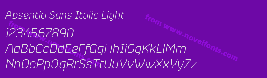 Absentia Sans Italic LightPreview Absentia Sans Italic LightPreview