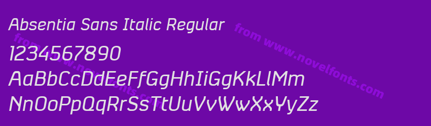 Absentia Sans Italic RegularPreview Absentia Sans Italic RegularPreview