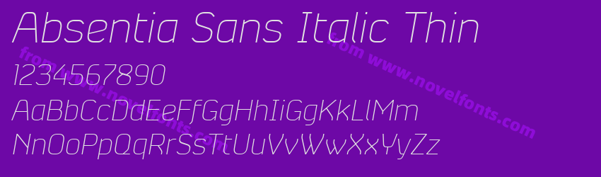 Absentia Sans Italic ThinPreview Absentia Sans Italic ThinPreview