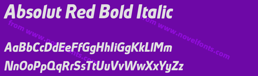 Absolut Red Bold ItalicPreview