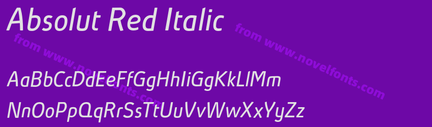 Absolut Red ItalicPreview Absolut Red ItalicPreview