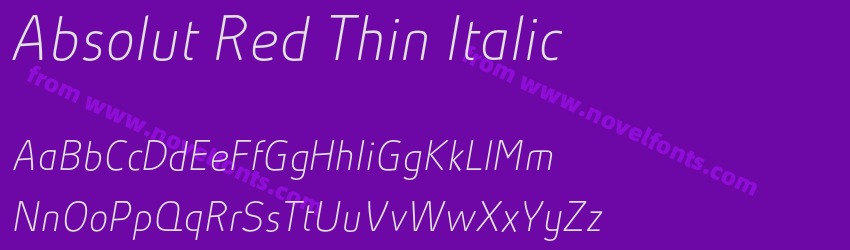 Absolut Red Thin ItalicPreview Absolut Red Thin ItalicPreview
