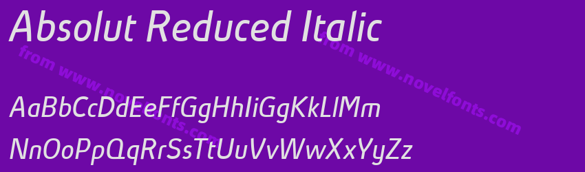 Absolut Reduced ItalicPreview Absolut Reduced ItalicPreview