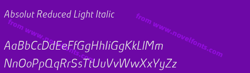 Absolut Reduced Light ItalicPreview Absolut Reduced Light ItalicPreview
