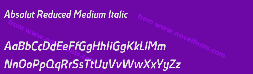Absolut Reduced Medium ItalicPreview Absolut Reduced Medium ItalicPreview