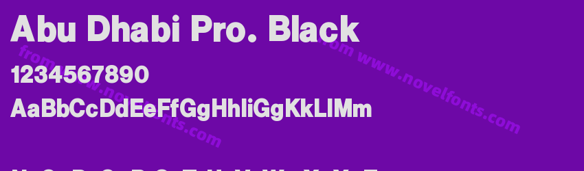 Abu Dhabi Pro. BlackPreview