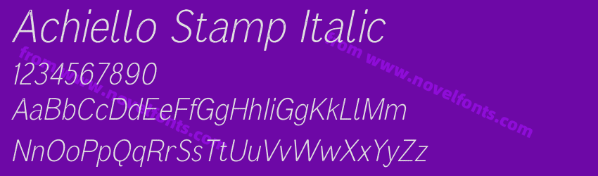 Achiello Stamp ItalicPreview Achiello Stamp ItalicPreview