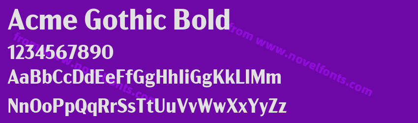 Acme Gothic BoldPreview