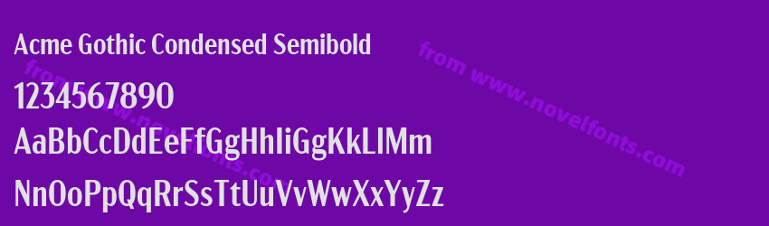 Acme Gothic Condensed SemiboldPreview Acme Gothic Condensed SemiboldPreview