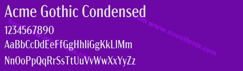 Acme Gothic CondensedPreview