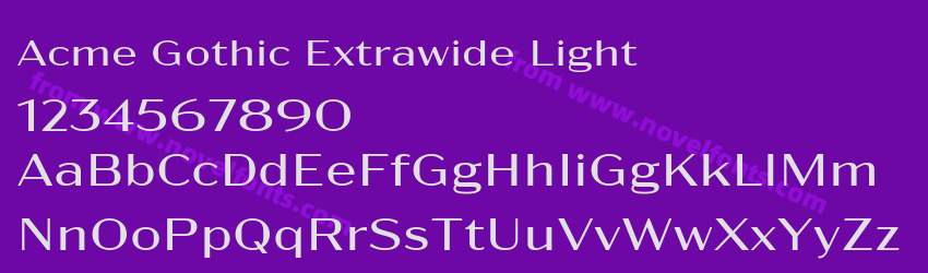 Acme Gothic Extrawide LightPreview