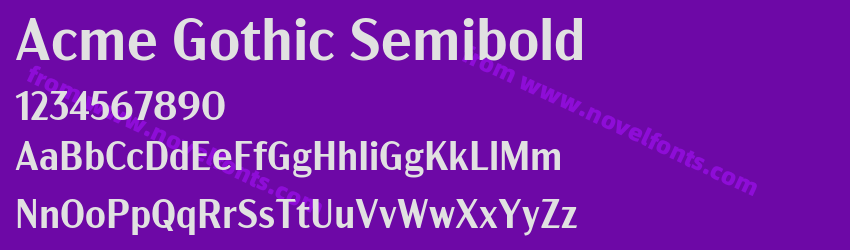 Acme Gothic SemiboldPreview
