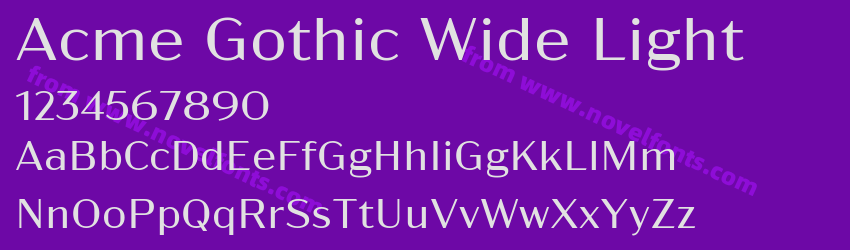 Acme Gothic Wide LightPreview